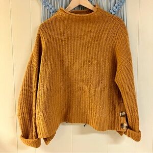 Madewell Boat Neck Side Button Sweater XL